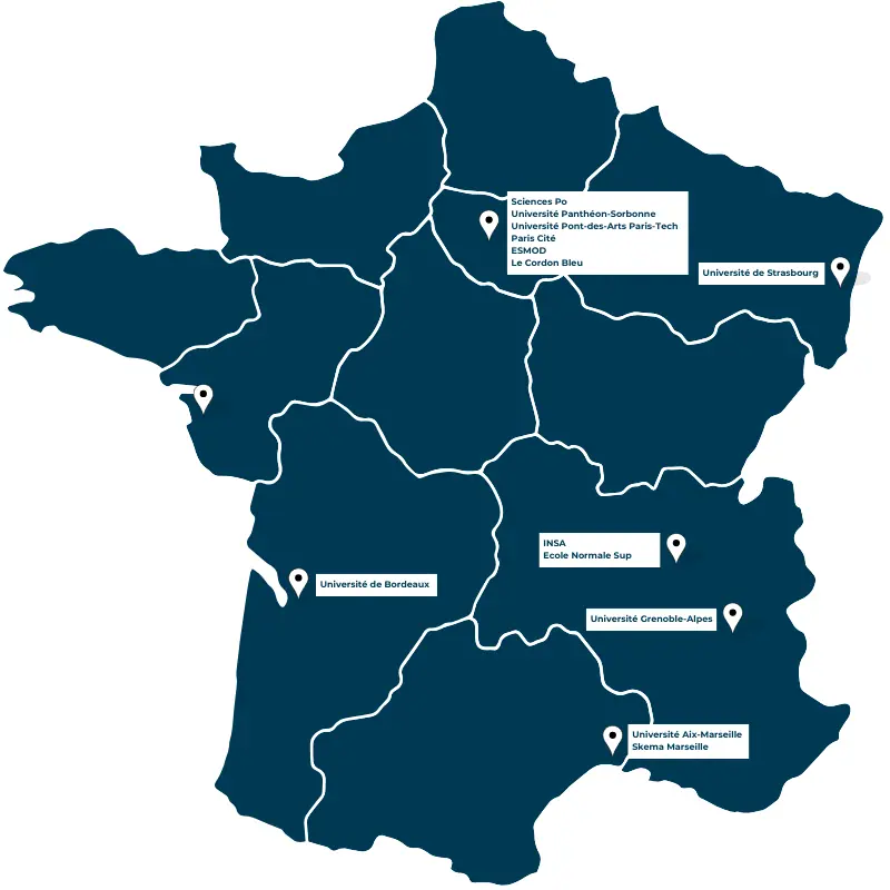 Carte De France Des Meilleurs Écoles Et Universités