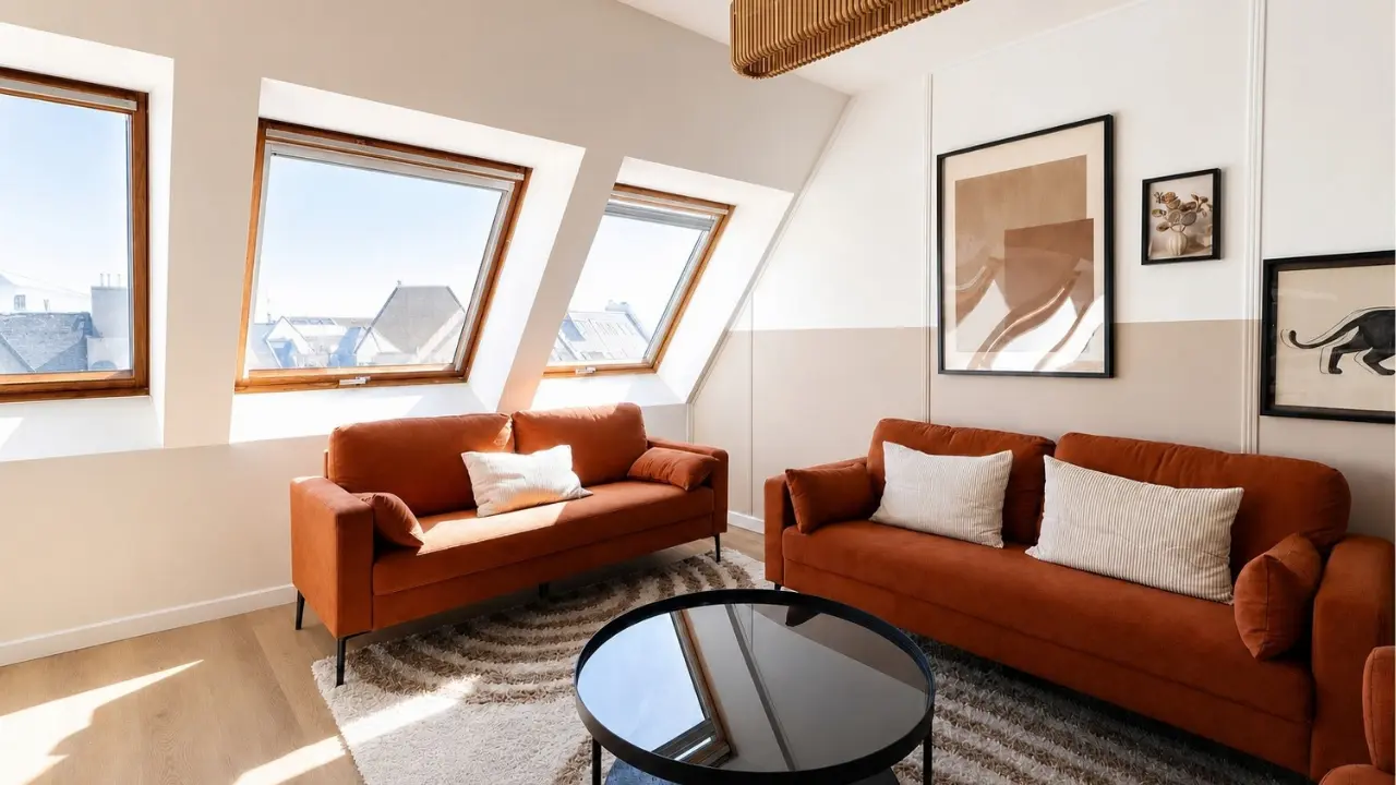 Visuel du salon en coliving à Strasbourg